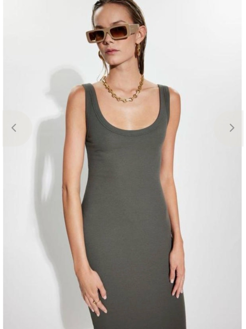 Cotton Citizen Verona Midi Dress in Taupe size Small NWT - Large - Picture 2 of 3